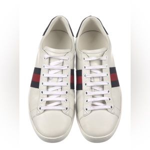 Gucci Silvye Web Accent Leather Sneakers